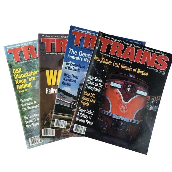 Vintage Rail Road Magazines RailRoading Train Magazine 1993 Set 4 u - Picture 1 of 10